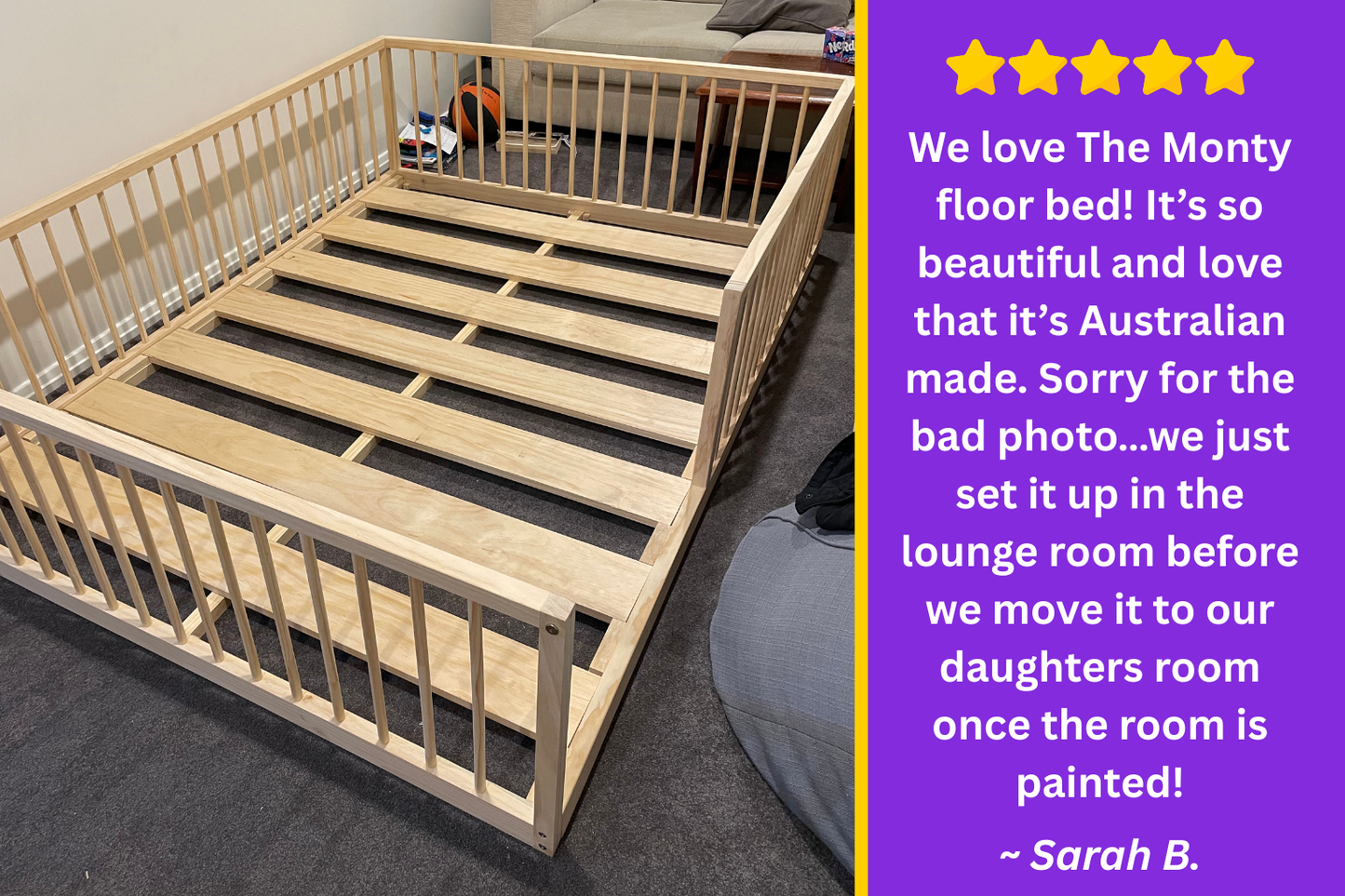 (Pre-Order 4 Weeks) The Monty Floor Bed